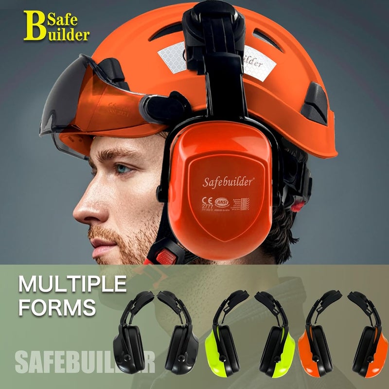 SAFEBUILDER 30dB Ear Muffs Hard Hats Type Safety Earmuffs For Safety Helmet Hearing Protection Earmuffs ANSI S3.19 - Image 4